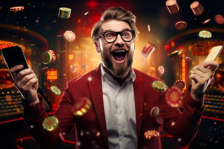 Ilustrasi proses login aman dan mudah menggunakan perangkat mobile